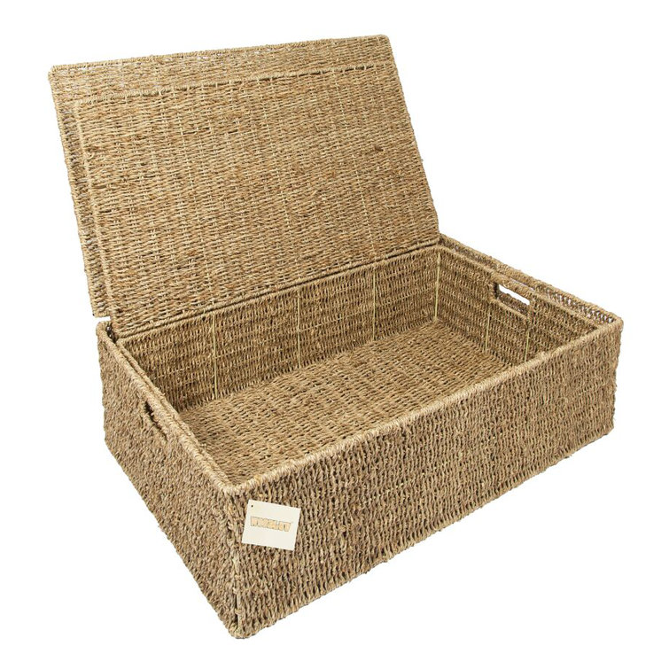 Woodluv 2 Piece Seagrass Underbed Storage Set & Reviews Wayfair.co.uk